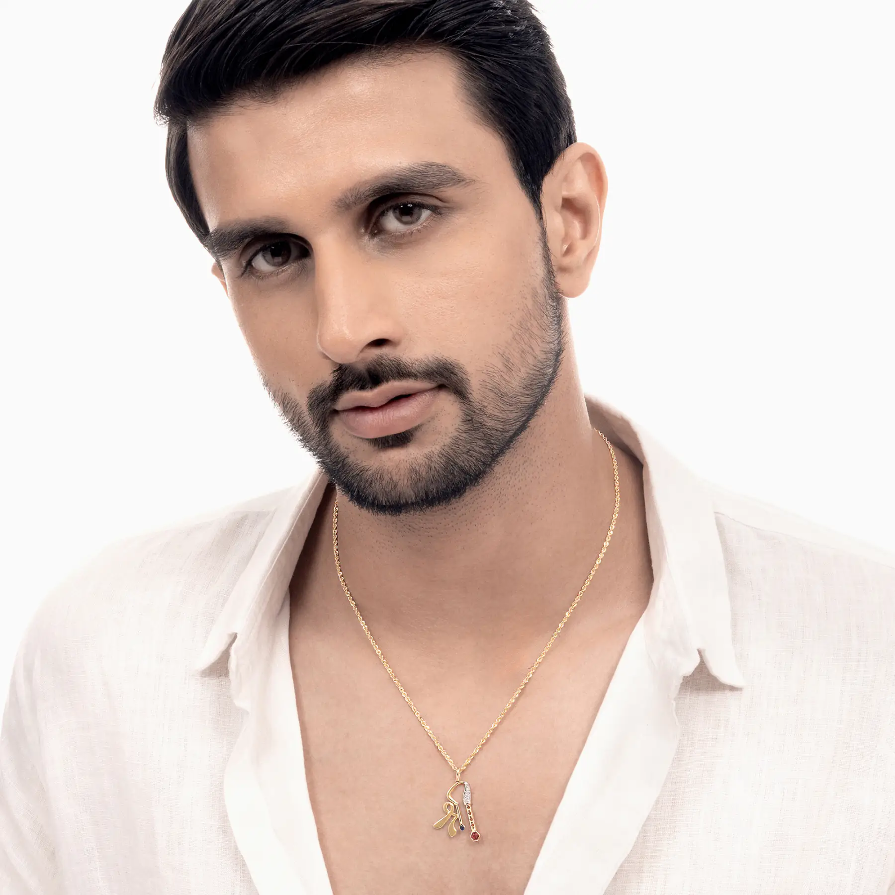  Celestial Grace Men's Spiritual Gemstone Pendant